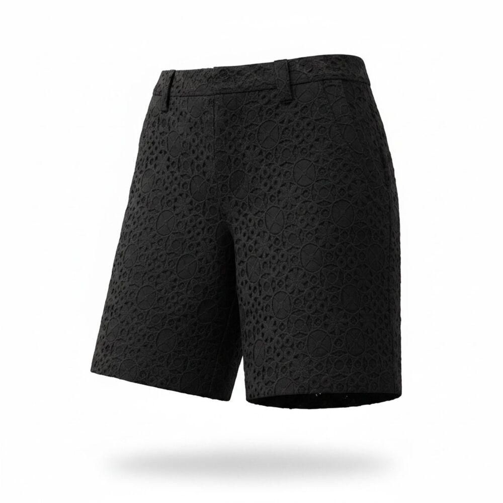 SEE BY CHLOE Black Lace Embroidered Shorts - Women's Size 4 (40)